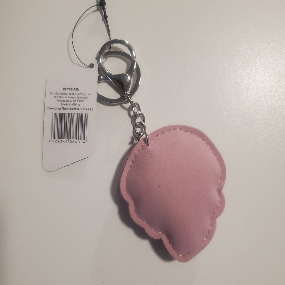 Pink Rhinestone Skull Keychain NWT - Picture 2 of 3